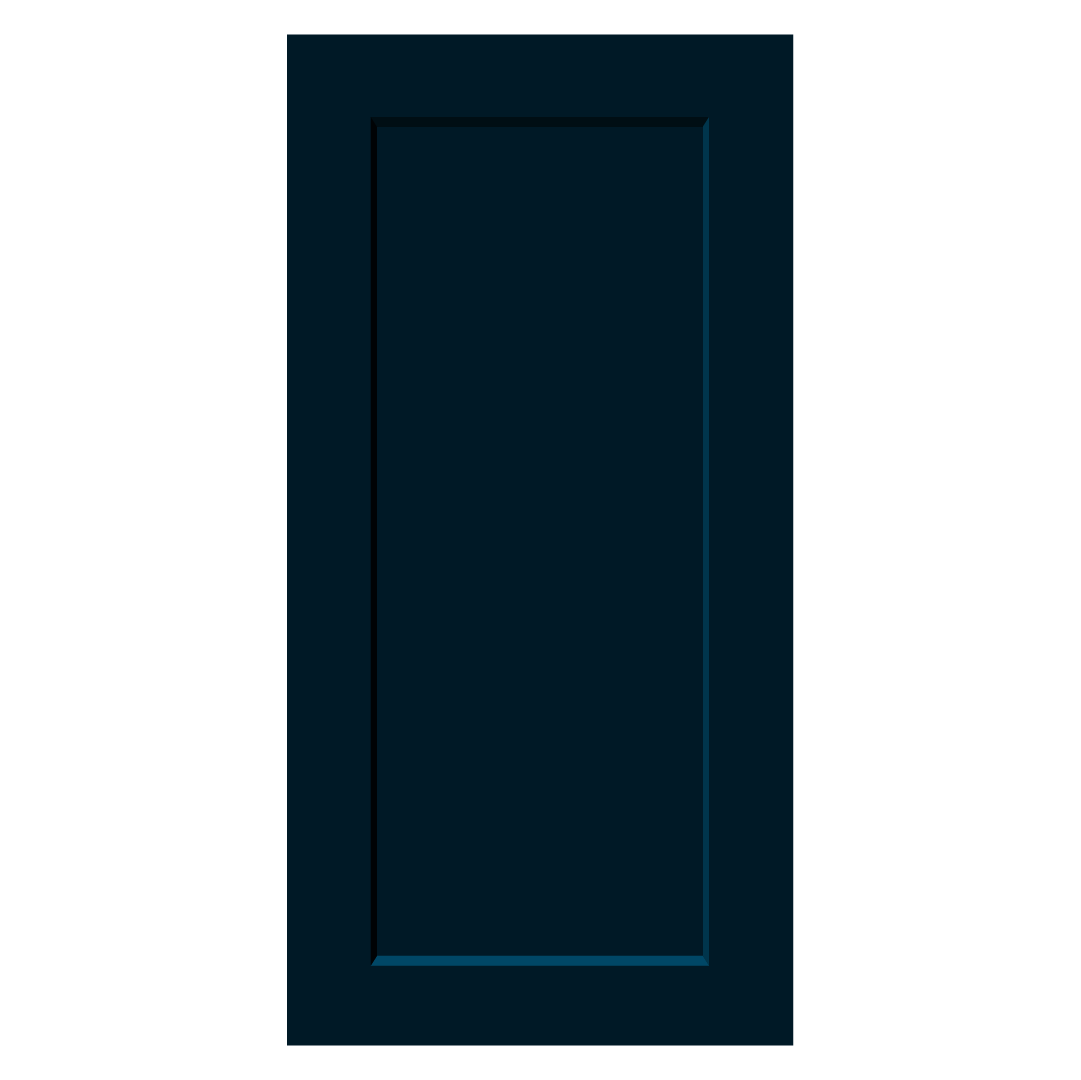 Shaker Bevel door fronts in Merino Blue