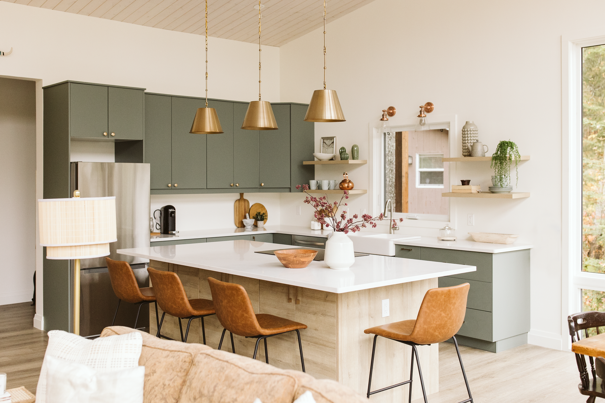 Euro Slab door fronts in Sage by Kitch