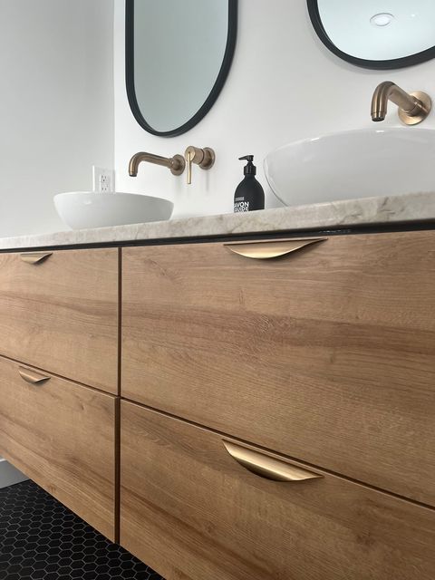 Kitch woodgrain finish Cannes riverside and scout project